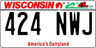 WI license plate 424NWJ