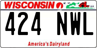 WI license plate 424NWL