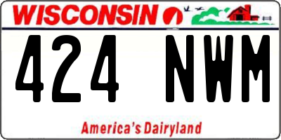 WI license plate 424NWM