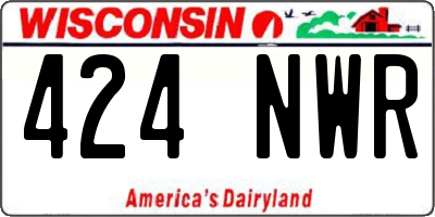 WI license plate 424NWR