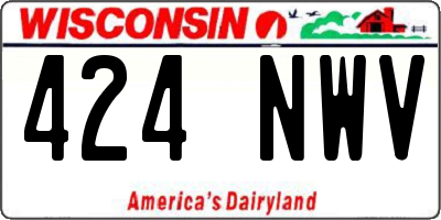 WI license plate 424NWV