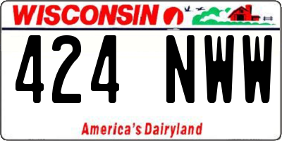 WI license plate 424NWW
