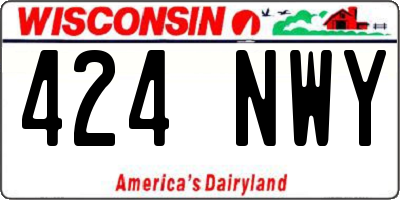 WI license plate 424NWY