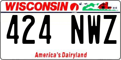 WI license plate 424NWZ