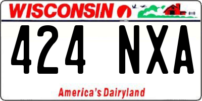 WI license plate 424NXA