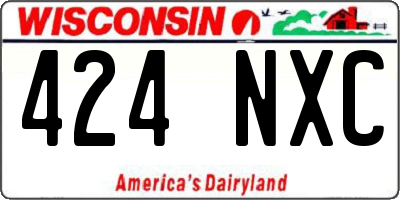 WI license plate 424NXC