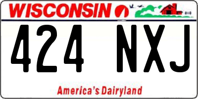 WI license plate 424NXJ