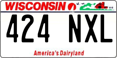 WI license plate 424NXL