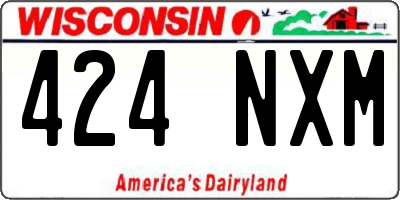 WI license plate 424NXM