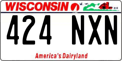 WI license plate 424NXN