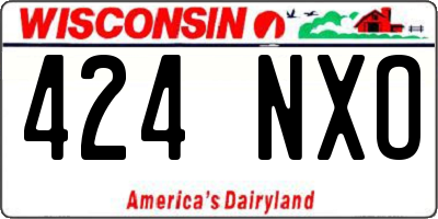 WI license plate 424NXO