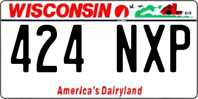 WI license plate 424NXP