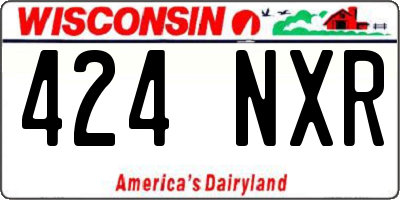 WI license plate 424NXR