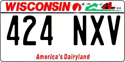 WI license plate 424NXV