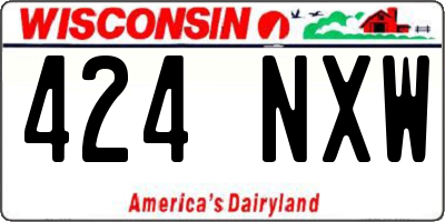 WI license plate 424NXW
