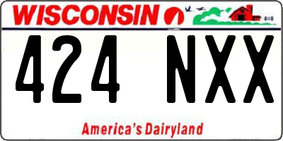 WI license plate 424NXX