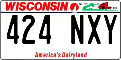 WI license plate 424NXY