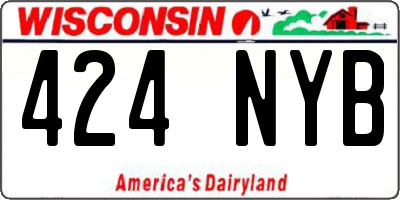 WI license plate 424NYB