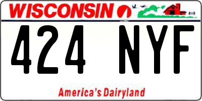 WI license plate 424NYF