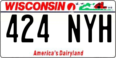 WI license plate 424NYH