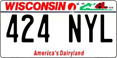 WI license plate 424NYL