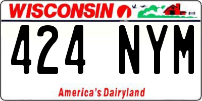 WI license plate 424NYM