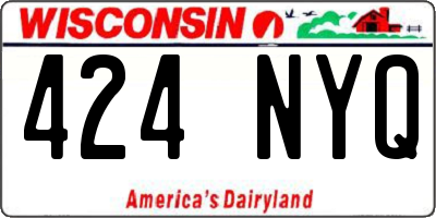 WI license plate 424NYQ