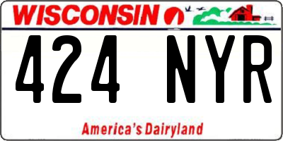 WI license plate 424NYR