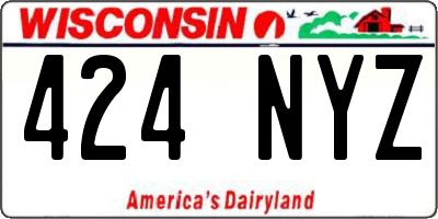 WI license plate 424NYZ