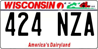 WI license plate 424NZA