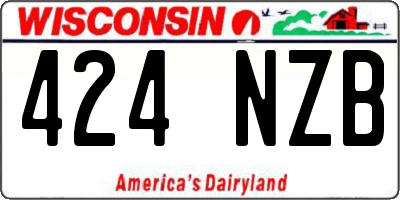 WI license plate 424NZB