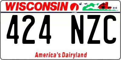 WI license plate 424NZC