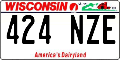 WI license plate 424NZE