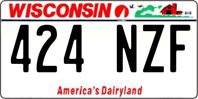 WI license plate 424NZF