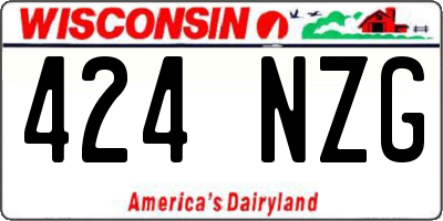 WI license plate 424NZG