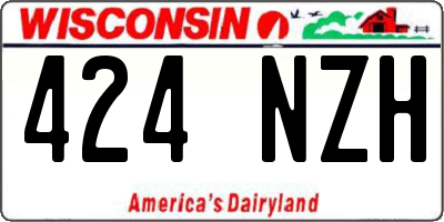 WI license plate 424NZH