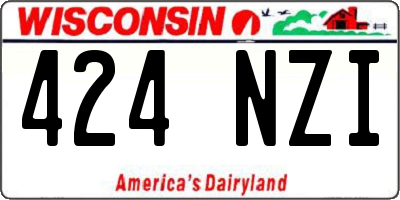 WI license plate 424NZI
