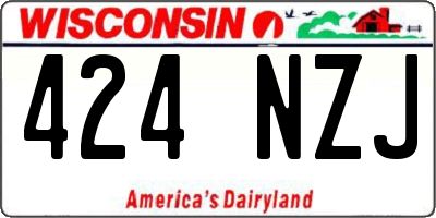 WI license plate 424NZJ