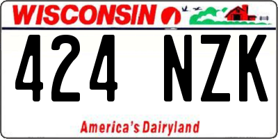 WI license plate 424NZK