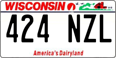 WI license plate 424NZL