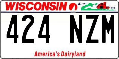 WI license plate 424NZM