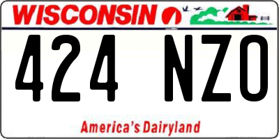WI license plate 424NZO