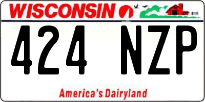 WI license plate 424NZP