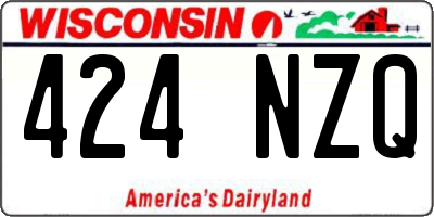 WI license plate 424NZQ