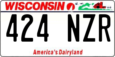 WI license plate 424NZR