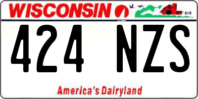 WI license plate 424NZS