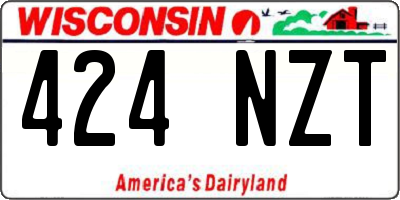 WI license plate 424NZT