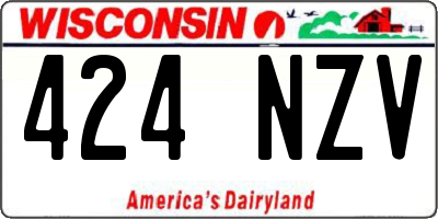 WI license plate 424NZV