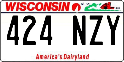 WI license plate 424NZY