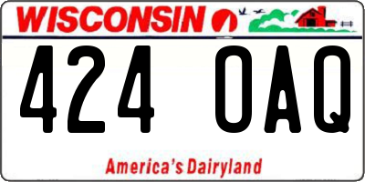 WI license plate 424OAQ